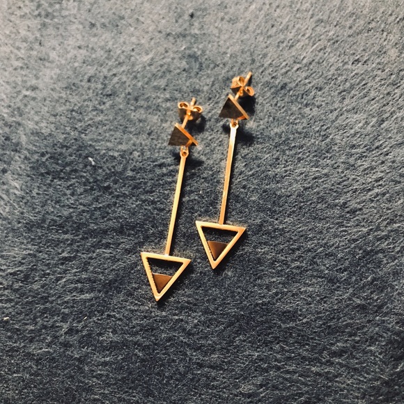Gold "Arrow" Earrings | Japanese Sutairu - New! - Picture 5 of 6